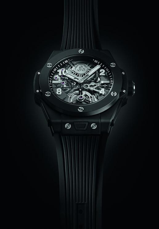 HUBLOT - 開創高性能復雜功能腕表的全新面貌宇舶大爆炸系列魔力黑陶瓷陀飛輪腕表
