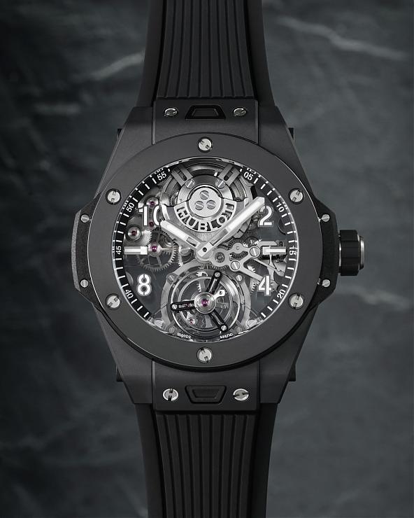 HUBLOT - 開創(chuàng)高性能復(fù)雜功能腕表的全新面貌宇舶大爆炸系列魔力黑陶瓷陀飛輪腕表