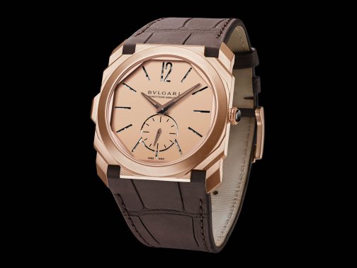 寶格麗Oct Finissimo超薄三問(wèn)腕表玫瑰金材質(zhì)