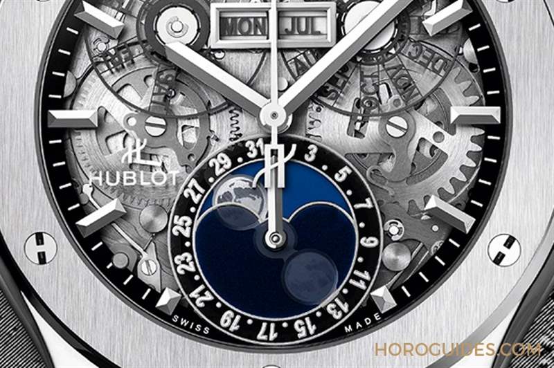 月與鏤空奇幻之境｜Hublot經典融合系列月相鏤空腕表