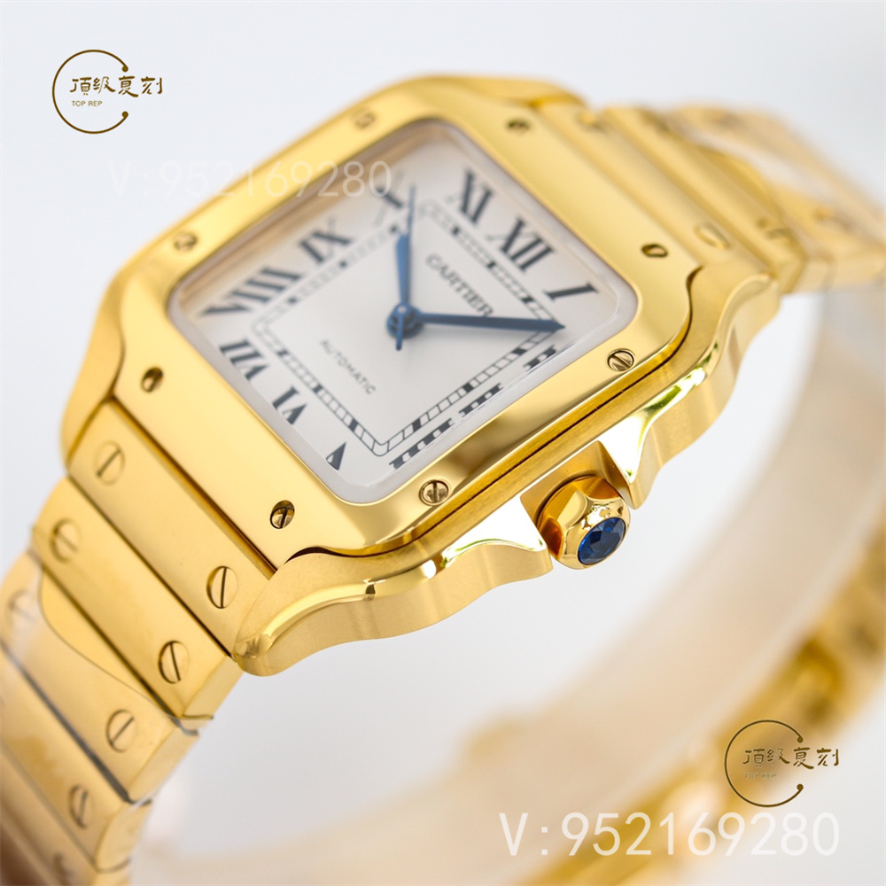 GF廠卡地亞35mm中號山度士復(fù)刻表鍍金新配色怎么樣