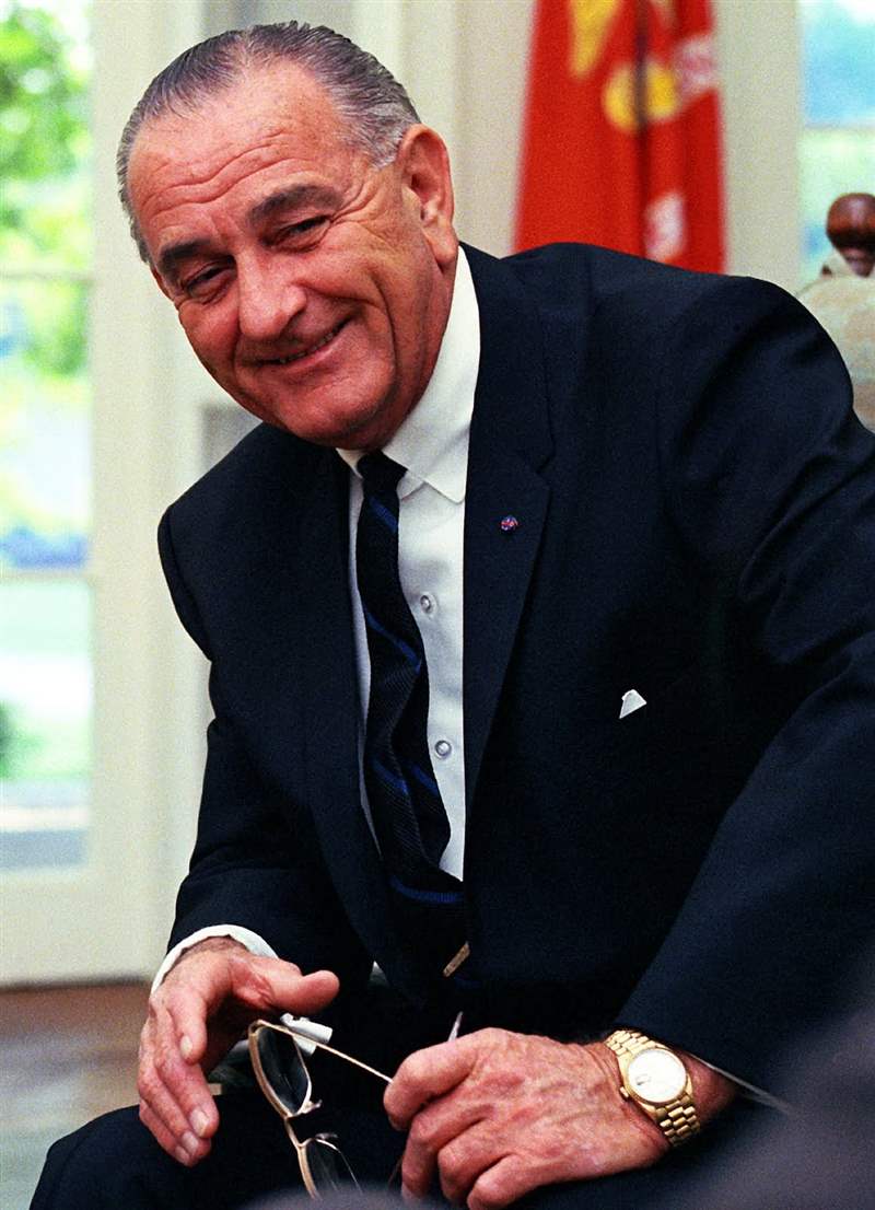 林登·約翰遜 (Lyndon B. Johnson) 總統佩戴勞力士 Day-Date。