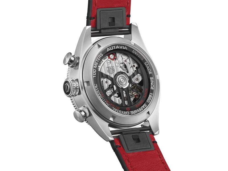 泰格豪雅 Autavia 飛返計時碼表 A 士兵圖像的底蓋圖像。