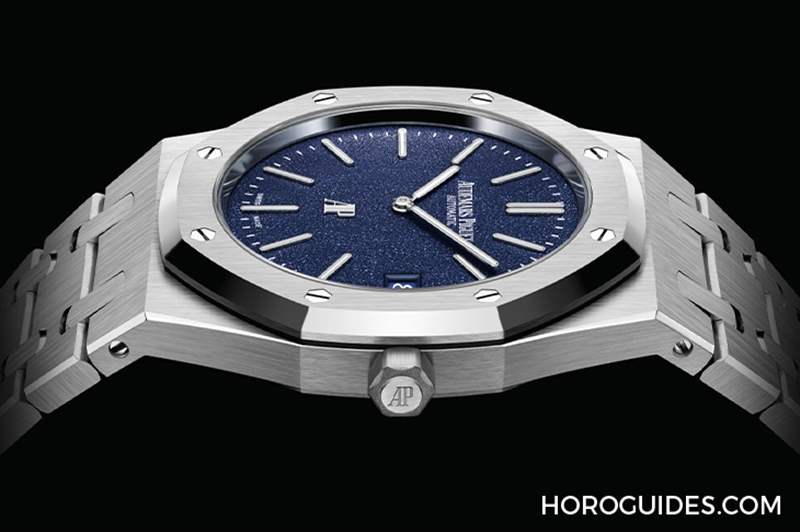 AUDEMARS PIGUET - 白金材質的Royal Oak「JUMBO」16202BC，采用愛彼全新藍色粒紋表面