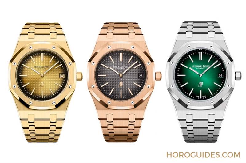 AUDEMARS PIGUET - 白金材質的Royal Oak「JUMBO」16202BC，采用愛彼全新藍色粒紋表面