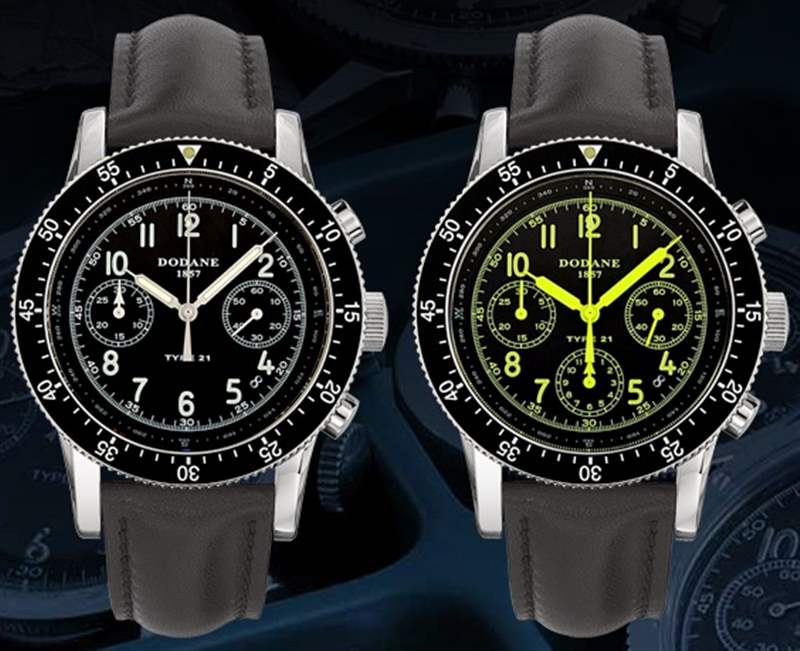 多丹Dodane 21型多功能計時儀表盤手表