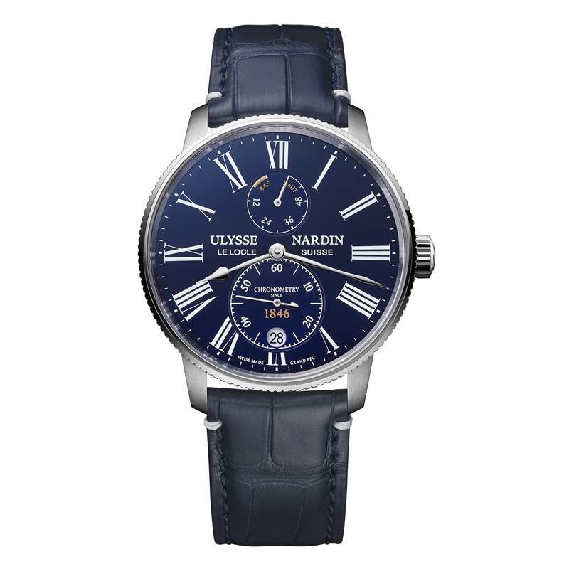 隆重推出雅典計時系列Marine Torpilleur藍色琺瑯腕表