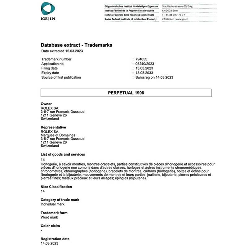 ROLEX - 勞力士全新系列Perpetual 1908，小三針、貴金屬、7140新機(jī)芯配透明底蓋