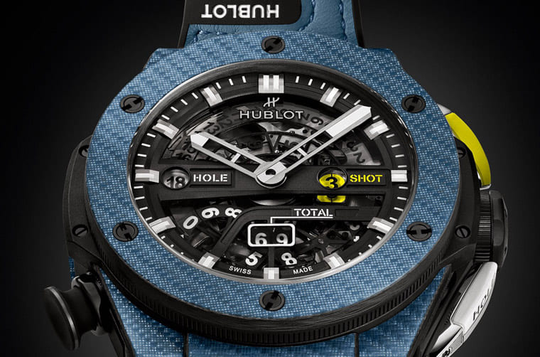 宇舶再替高爾夫球名將達斯汀強生打造“晴空藍”新色Big Bang Golf手表