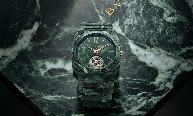 BVLGARI - 奇絕之美！ 前衛演繹羅馬帝國魂，BVLGARI Octo Finnisimo超薄陀飛輪腕表大理石款