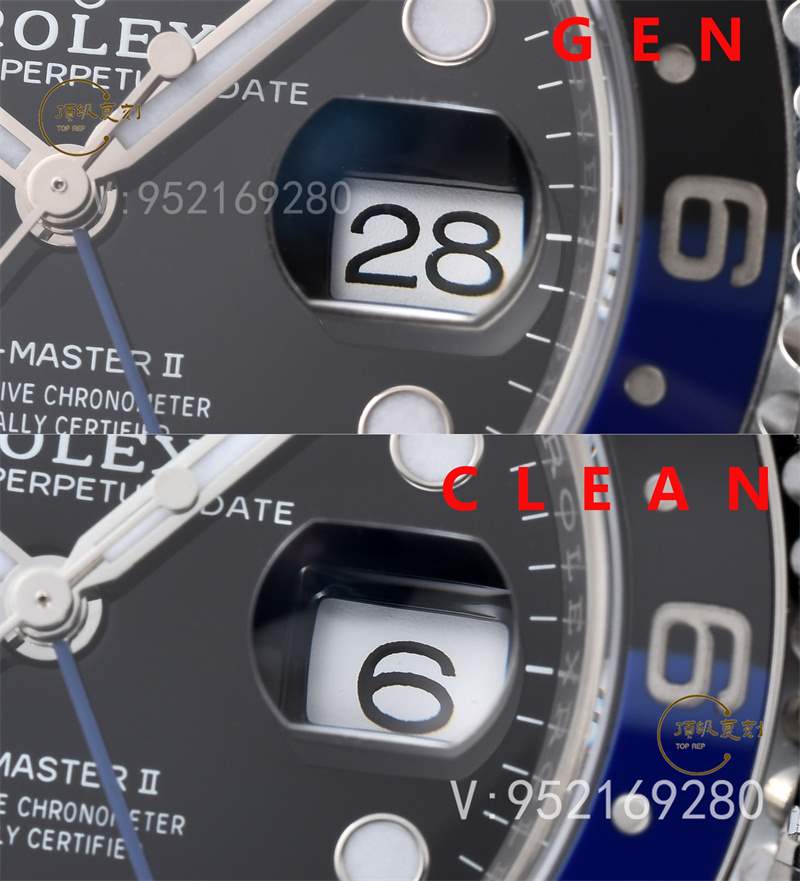 Clean廠C廠國米圈對比評測,C廠勞力士藍黑圈和正品對比差距大嗎