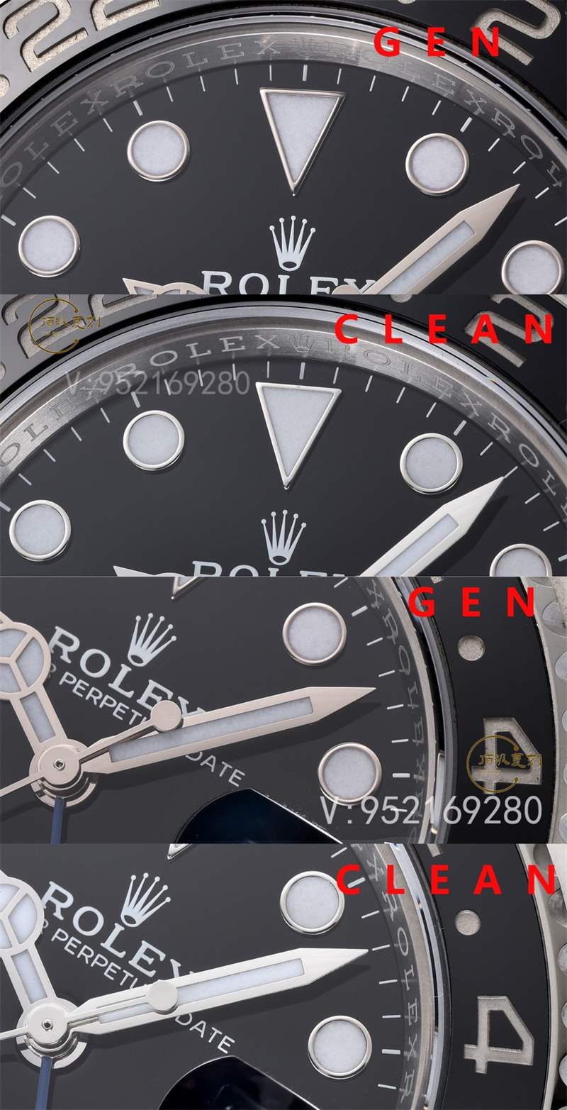 Clean廠C廠國米圈對比評測,C廠勞力士藍黑圈和正品對比差距大嗎