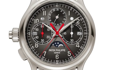 百達翡麗推出Ref. 5373P-001萬年歷雙秒追針單按鈕計時腕表：左撇子布局