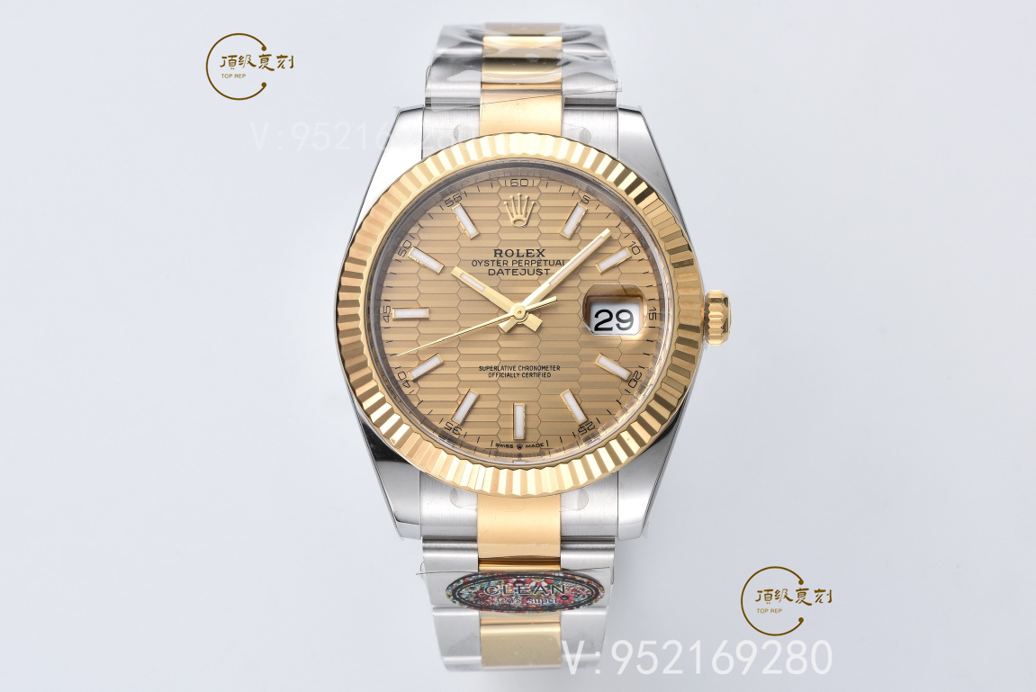 Clean廠C廠勞力士格紋金盤(pán)間金日志41mm怎么樣