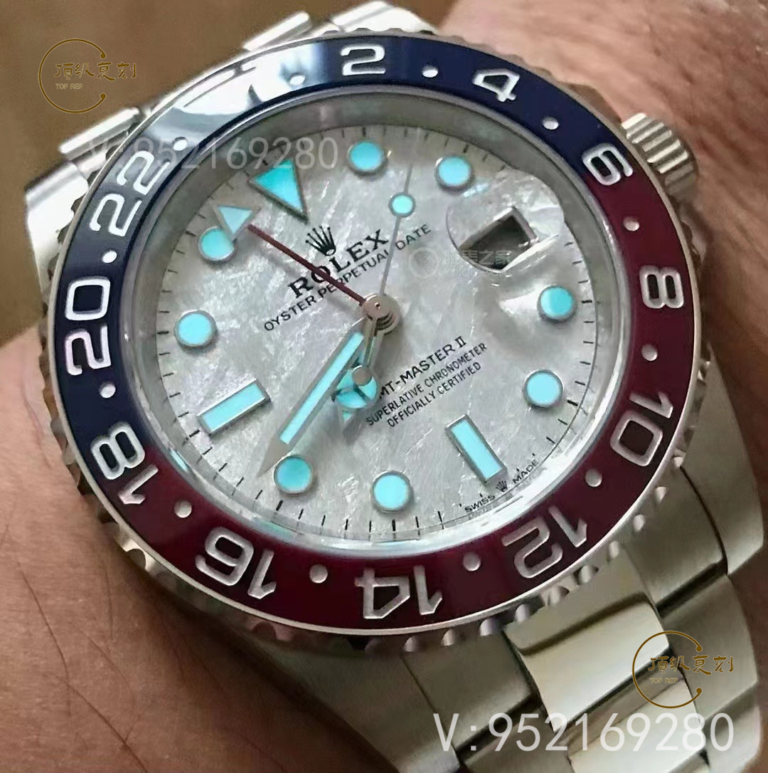 C+廠勞力士GMT格林尼治可樂圈隕石盤面做工細(xì)節(jié)怎么樣