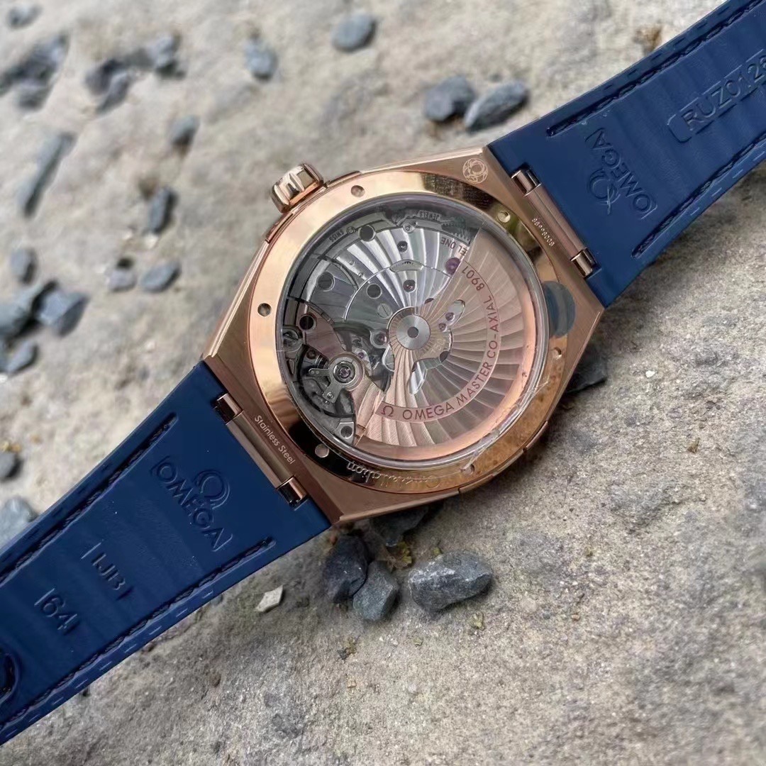 SBF廠VS廠歐米茄星座系列41毫米間玫瑰金藍盤細節(jié)怎么樣