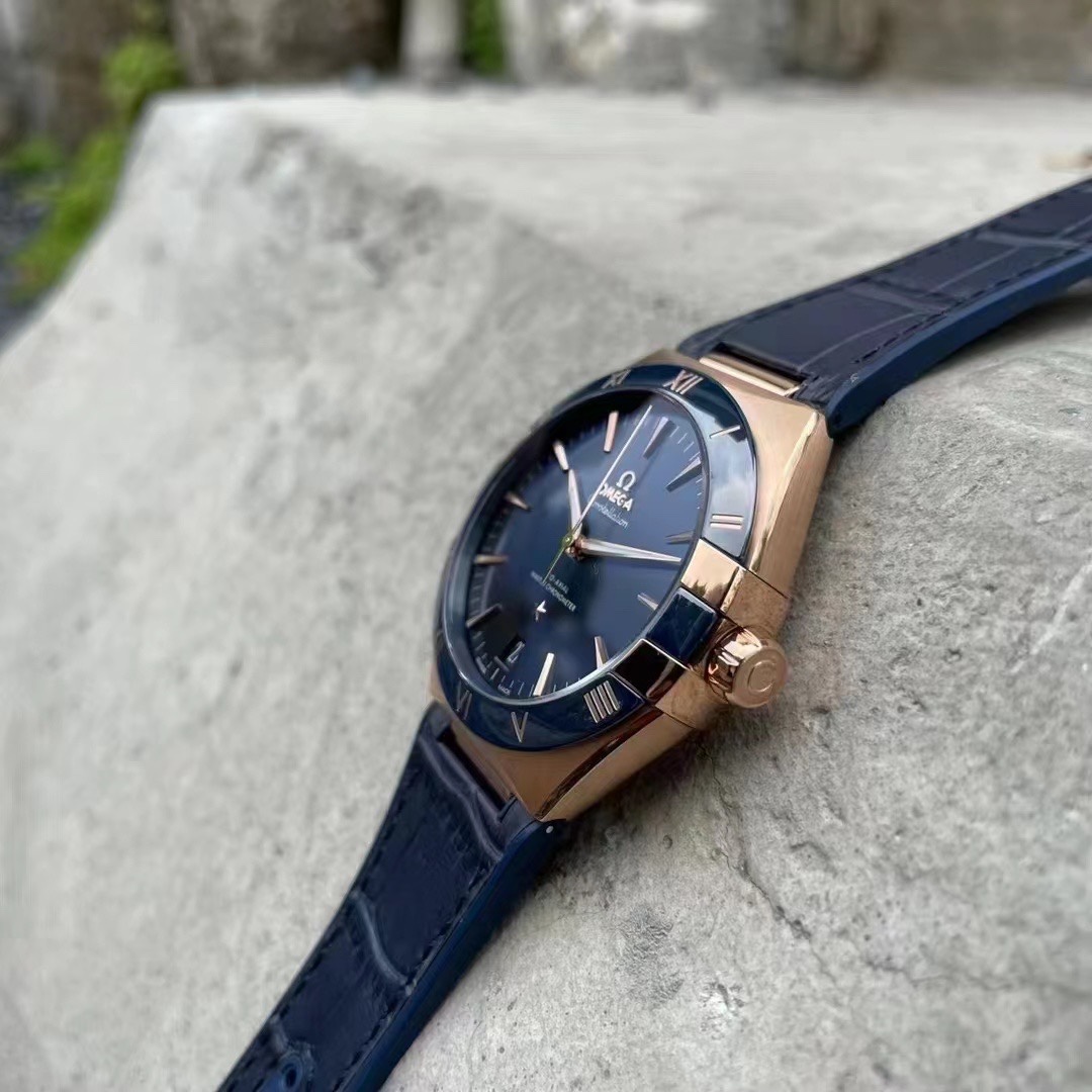 SBF廠VS廠歐米茄星座系列41毫米間玫瑰金藍盤細節(jié)怎么樣