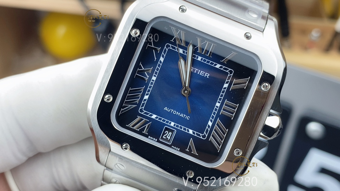 BV廠V2升級版卡地亞大號山度士WSSA0013孔雀藍腕表做工怎么樣